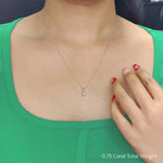 Load image into Gallery viewer, Pear Lab Diamond Solitaire Pendant For Women 14K Gold
