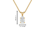 Load image into Gallery viewer, Pear Lab Diamond Solitaire Pendant For Women 14K Gold
