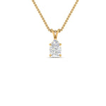 Load image into Gallery viewer, Pear Lab Diamond Solitaire Pendant For Women 14K Gold
