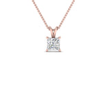 Load image into Gallery viewer, Princess Cut Lab Diamond Solitaire Pendant For Women 14K Gold
