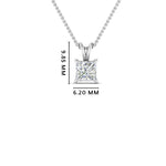 Load image into Gallery viewer, Princess Cut Lab Diamond Solitaire Pendant For Women 14K Gold
