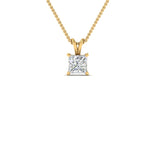 Load image into Gallery viewer, Princess Cut Lab Diamond Solitaire Pendant For Women 14K Gold
