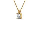 Load image into Gallery viewer, Princess Cut Lab Diamond Solitaire Pendant For Women 14K Gold
