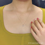 Load image into Gallery viewer, Princess Cut Lab Diamond Solitaire Pendant For Women 14K Gold
