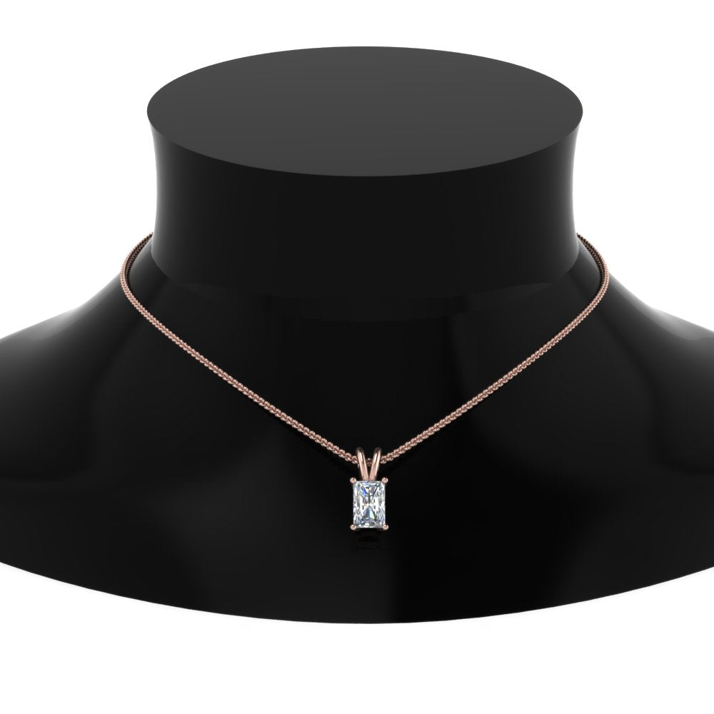 0.25 Ctw To 1 Ctw Radiant Lab Diamond Solitaire Pendant For Women 14K Gold