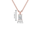 Load image into Gallery viewer, 0.25 Ctw To 1 Ctw Radiant Lab Diamond Solitaire Pendant For Women 14K Gold
