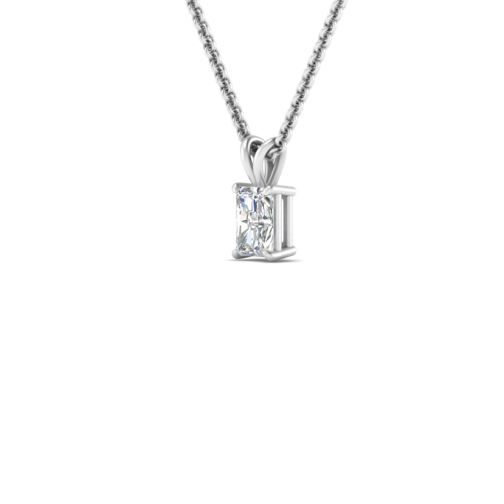 0.25 Ctw To 1 Ctw Radiant Lab Diamond Solitaire Pendant For Women 14K Gold