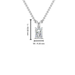 Load image into Gallery viewer, 0.25 Ctw To 1 Ctw Radiant Lab Diamond Solitaire Pendant For Women 14K Gold
