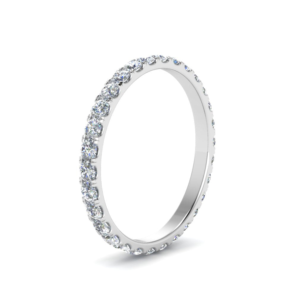 0.25 - 5 Carat Round Cut Lab Grown Eternity Wedding Band For Women 14k Gold