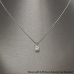 Load image into Gallery viewer, Cushion Lab Diamond Solitaire Pendant For Women 14K Gold
