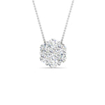 Load image into Gallery viewer, 1 Carat 7 Stone Flower Lab Diamond Pendant 14K Gold
