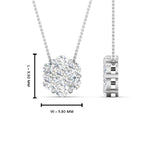 Load image into Gallery viewer, 1 Carat 7 Stone Flower Lab Diamond Pendant 14K Gold
