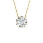 Load image into Gallery viewer, 1 Carat 7 Stone Flower Lab Diamond Pendant 14K Gold
