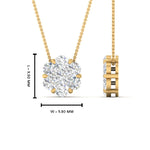 Load image into Gallery viewer, 1 Carat 7 Stone Flower Lab Diamond Pendant 14K Gold
