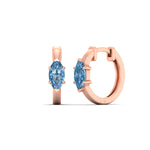 Load image into Gallery viewer, 1-carat-blue-lab-grown-diamond-marquise-cut-huggie-hoop-earrings-in-rose-gold-fdear11842mqgvbluesleep-1.00ct-nl-rg.jpg?v=1792994450