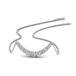 Load image into Gallery viewer, 1 Ctw Lab Diamond Graduated Smile Necklace

