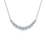 Load image into Gallery viewer, 1 Ctw Lab Diamond Graduated Smile Necklace
