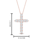 Load image into Gallery viewer, 1 Ctw Lab Diamond Cross Pendant For Women 14K Gold
