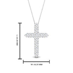 Load image into Gallery viewer, 1 Ctw Lab Diamond Cross Pendant For Women 14K Gold
