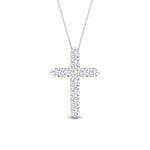 Load image into Gallery viewer, 1 Ctw Lab Diamond Cross Pendant For Women 14K Gold
