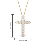 Load image into Gallery viewer, 1 Ctw Lab Diamond Cross Pendant For Women 14K Gold

