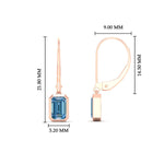 Load image into Gallery viewer, 1-carat-emerald-cut-bezel-vivid-blue-leverback-earrings-in-rose-gold-fdear11736emgvblueangle3-1.00ct-nl-rg-hw.jpg