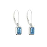 Load image into Gallery viewer, 1-carat-emerald-cut-bezel-vivid-blue-leverback-earrings-in-white-gold-fdear11736emgvblueangle5-1.00ct-nl-wg.jpg