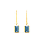Load image into Gallery viewer, 1-carat-emerald-cut-bezel-vivid-blue-leverback-earrings-in-yellow-gold-fdear11736emgvblueangle2-1.00ct-nl-yg.jpg