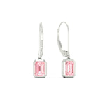 Load image into Gallery viewer, 1-carat-emerald-cut-bezel-vivid-pink-leverback-earrings-in-white-gold-fdear11736emgvpinkangle1-1.00ct-nl-wg.jpg