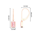 Load image into Gallery viewer, 1-carat-emerald-cut-bezel-vivid-pink-leverback-earrings-in-white-gold-fdear11736emgvpinkangle3-1.00ct-nl-wg-hw.jpg