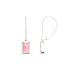 Load image into Gallery viewer, 1-carat-emerald-cut-bezel-vivid-pink-leverback-earrings-in-white-gold-fdear11736emgvpinkangle3-1.00ct-nl-wg.jpg