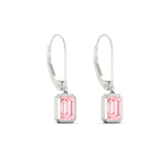 Load image into Gallery viewer, 1-carat-emerald-cut-bezel-vivid-pink-leverback-earrings-in-white-gold-fdear11736emgvpinkangle5-1.00ct-nl-wg.jpg