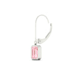 Load image into Gallery viewer, 1-carat-emerald-cut-bezel-vivid-pink-leverback-earrings-in-white-gold-fdear11736emgvpinkangle6-1.00ct-nl-wg.jpg