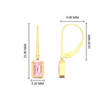 Load image into Gallery viewer, 1-carat-emerald-cut-bezel-vivid-pink-leverback-earrings-in-yellow-gold-fdear11736emgvpinkangle3-1.00ct-nl-yg-hw.jpg