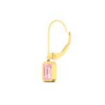 Load image into Gallery viewer, 1-carat-emerald-cut-bezel-vivid-pink-leverback-earrings-in-yellow-gold-fdear11736emgvpinkangle6-1.00ct-nl-yg.jpg