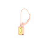 Load image into Gallery viewer, 1-carat-emerald-cut-bezel-vivid-yellow-leverback-earrings-in-rose-gold-fdear11736emgvyellowangle6-1.00ct-nl-rg.jpg