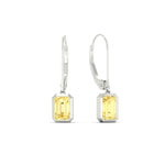 Load image into Gallery viewer, 1-carat-emerald-cut-bezel-vivid-yellow-leverback-earrings-in-white-gold-fdear11736emgvyellowangle1-1.00ct-nl-wg.jpg