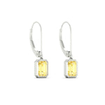 Load image into Gallery viewer, 1-carat-emerald-cut-bezel-vivid-yellow-leverback-earrings-in-white-gold-fdear11736emgvyellowangle5-1.00ct-nl-wg.jpg