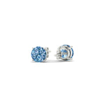 Load image into Gallery viewer, 1-carat-fancy-color-lab-grown-round-vivid-blue-stud-earrings-in-white-gold-fdear10411rogvblueangle4-1.00ct-nl-wg.jpg?v=1786968027