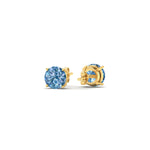 Load image into Gallery viewer, 1-carat-fancy-color-lab-grown-round-vivid-blue-stud-earrings-in-yellow-gold-fdear10411rogvblueangle4-1.00ct-nl-yg.jpg?v=1786968027