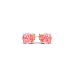 Load image into Gallery viewer, 1-carat-fancy-color-lab-grown-round-vivid-pink-stud-earrings-in-rose-gold-fdear10411rogvpinkangle3-1.00ct-nl-rg.jpg?v=1786968027