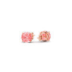 Load image into Gallery viewer, 1-carat-fancy-color-lab-grown-round-vivid-pink-stud-earrings-in-rose-gold-fdear10411rogvpinkangle4-1.00ct-nl-rg.jpg?v=1786968027