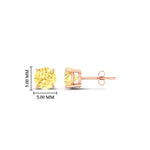 Load image into Gallery viewer, 1-carat-fancy-color-lab-grown-round-vivid-yellow-stud-earrings-in-rose-gold-fdear10411rogvyellowangle2-1.00ct-nl-rg-hw.jpg?v=1786968026