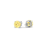 Load image into Gallery viewer, 1-carat-fancy-color-lab-grown-round-vivid-yellow-stud-earrings-in-white-gold-fdear10411rogvyellowangle4-1.00ct-nl-wg.jpg?v=1786968027