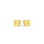 Load image into Gallery viewer, 1-carat-fancy-color-lab-grown-round-vivid-yellow-stud-earrings-in-yellow-gold-fdear10411rogvyellowangle3-1.00ct-nl-yg.jpg?v=1786968027