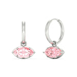 Load image into Gallery viewer, 1-carat-marquise-vivid-pink-dangling-huggie-earrings-for-women-in-white-gold-fdear11725gvpinkangle4-1.00ct-nl-wg.jpg?v=1788429093