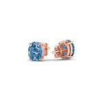 Load image into Gallery viewer, 1-carat-oval-cut-vivid-blue-diamond-stud-earrings-in-rose-gold-fdear10411ovgvblueangle4-1.00ct-nl-rg.jpg