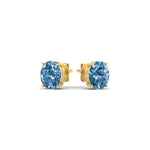 Load image into Gallery viewer, 1-carat-oval-cut-vivid-blue-diamond-stud-earrings-in-yellow-gold-fdear10411ovgvblueangle3-1.00ct-nl-yg.jpg