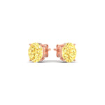 Load image into Gallery viewer, 1-carat-oval-cut-vivid-yellow-diamond-stud-earrings-in-rose-gold-fdear10411ovgvyellowangle3-1.00ct-nl-rg.jpg