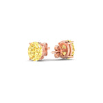 Load image into Gallery viewer, 1-carat-oval-cut-vivid-yellow-diamond-stud-earrings-in-rose-gold-fdear10411ovgvyellowangle4-1.00ct-nl-rg.jpg